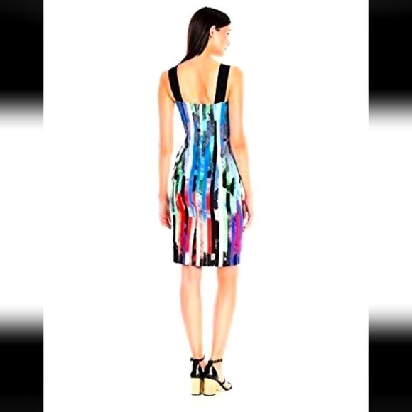 Milly Lorena Print Dress Sleeveless Knee Length Wide Straps Size 8 - Picture 3 of 11